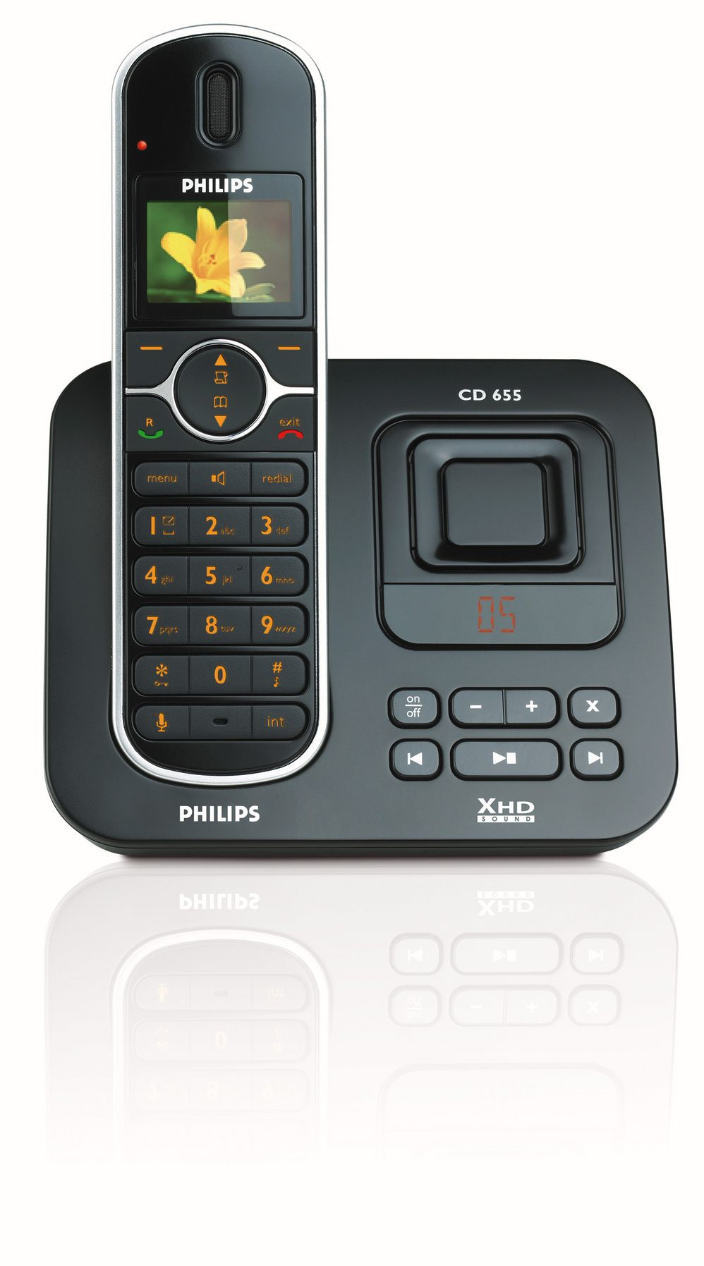 Philips Perfect sound CD6551B/51 telephone Caller ID Black