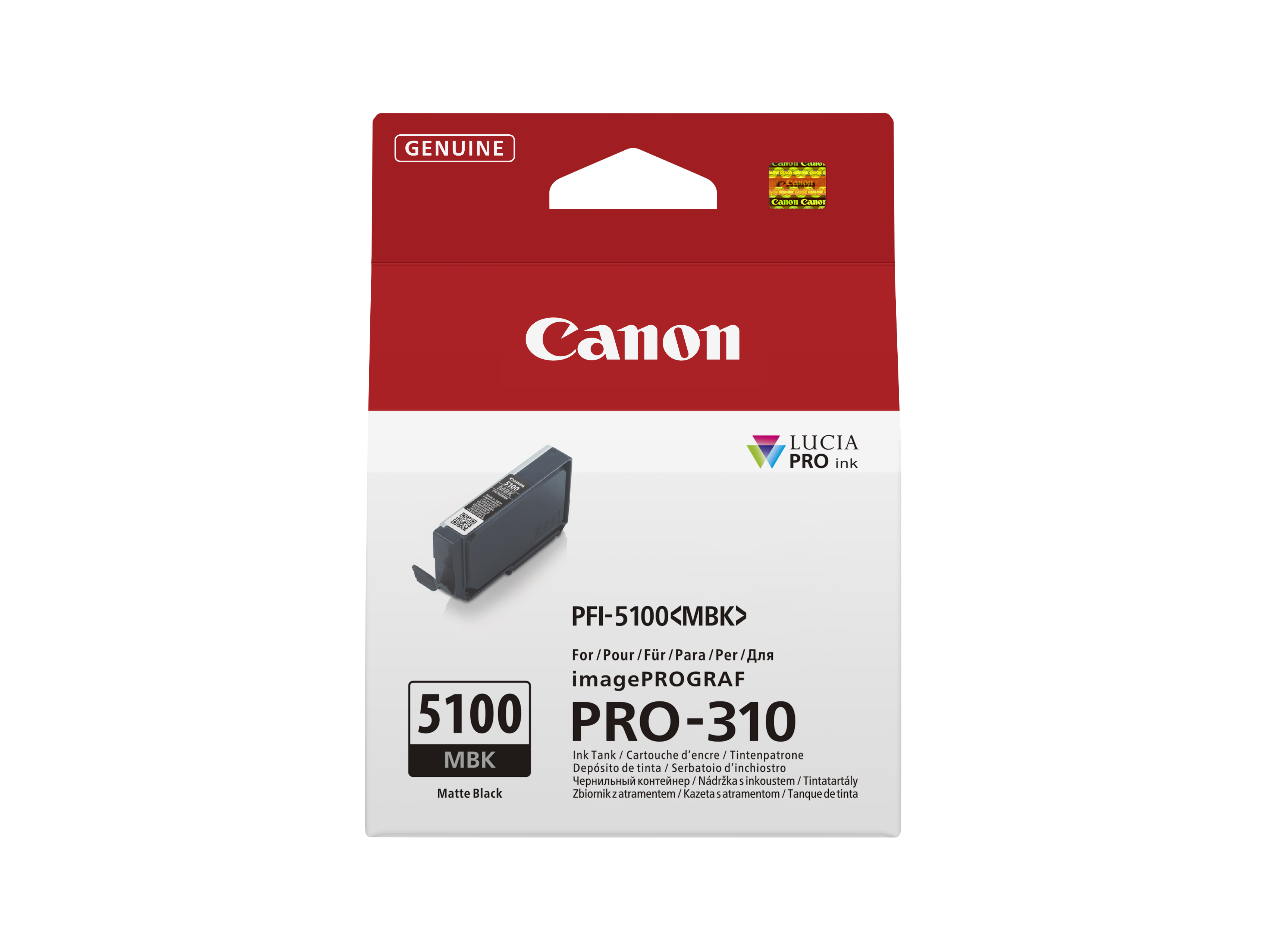 Canon PFI-5100 MBK cartuccia d'inchiostro 1 pz Originale Nero opaco