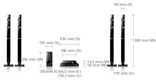 Samsung HT-D355 home cinema system 5.1 channels – image 3