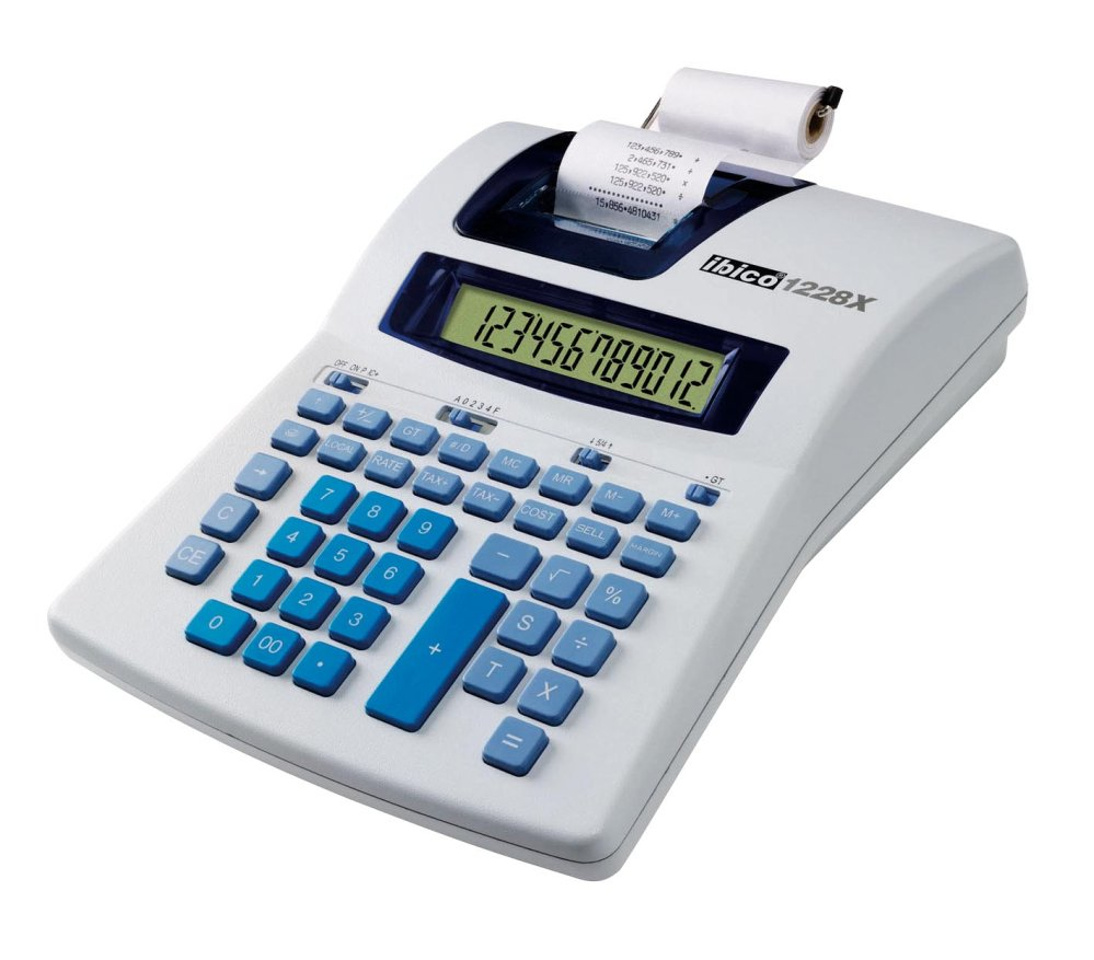 Rexel Ibico 1228X Semi-Professional Print Calculator White/Blue – image 2