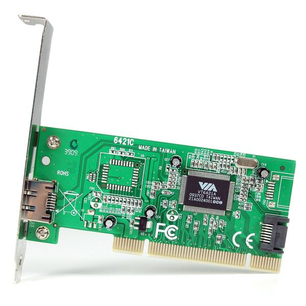 StarTech.com 1 Port eSATA + 1 Port SATA PCI SATA Controller Card w/ LP Bracket – image 2