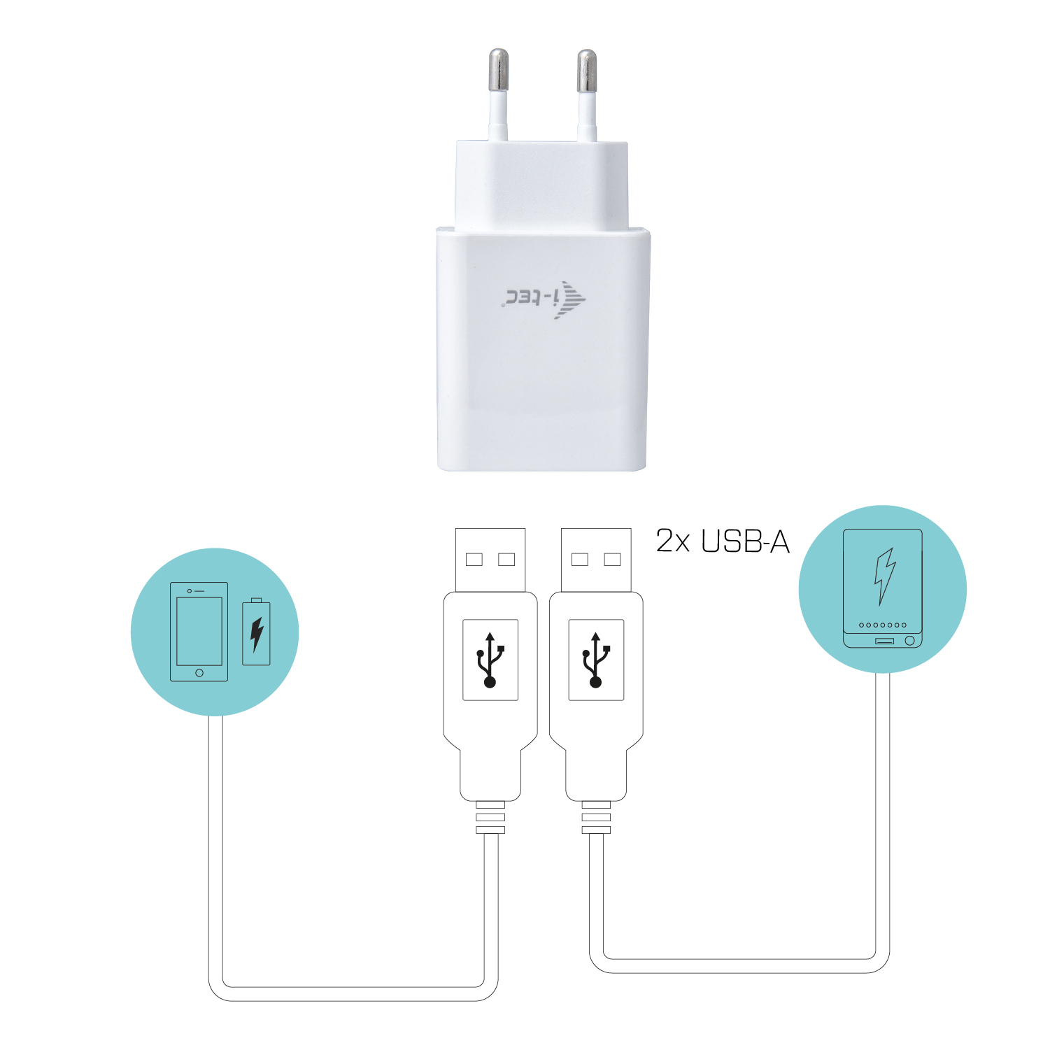 i-tec CHARGER2A4W mobile device charger Mobile phone White AC Indoor – image 3