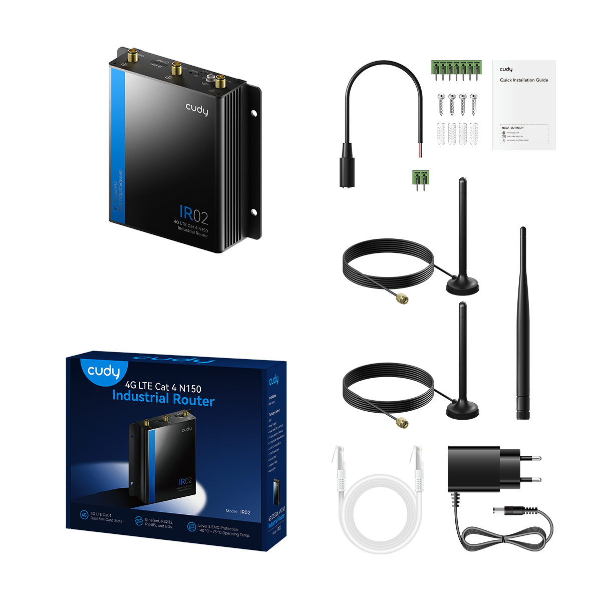 Cudy 4G LTE Cat 4 N150 Industrial Wi-Fi Router, IR02 1.0 – image 4