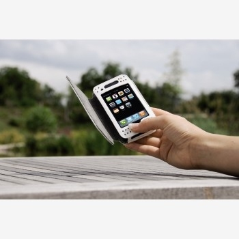 Hama "Silicon" Mobile Phone Window Case f/ Apple iPhone, white/orange – image 3