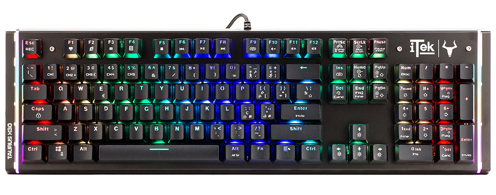 itek ITKX30 keyboard Gaming USB Italian Black