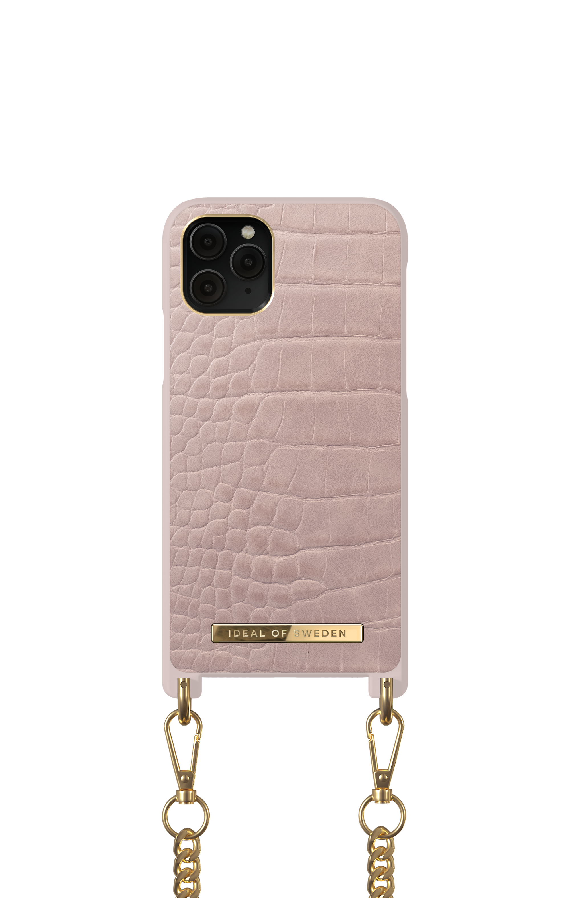 iDeal of Sweden Necklace Case iPhone 11P/XS/X Misty Rose Croco – image 3
