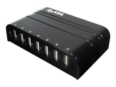 Zyxel USH407 interface hub 480 Mbit/s Black – image 1