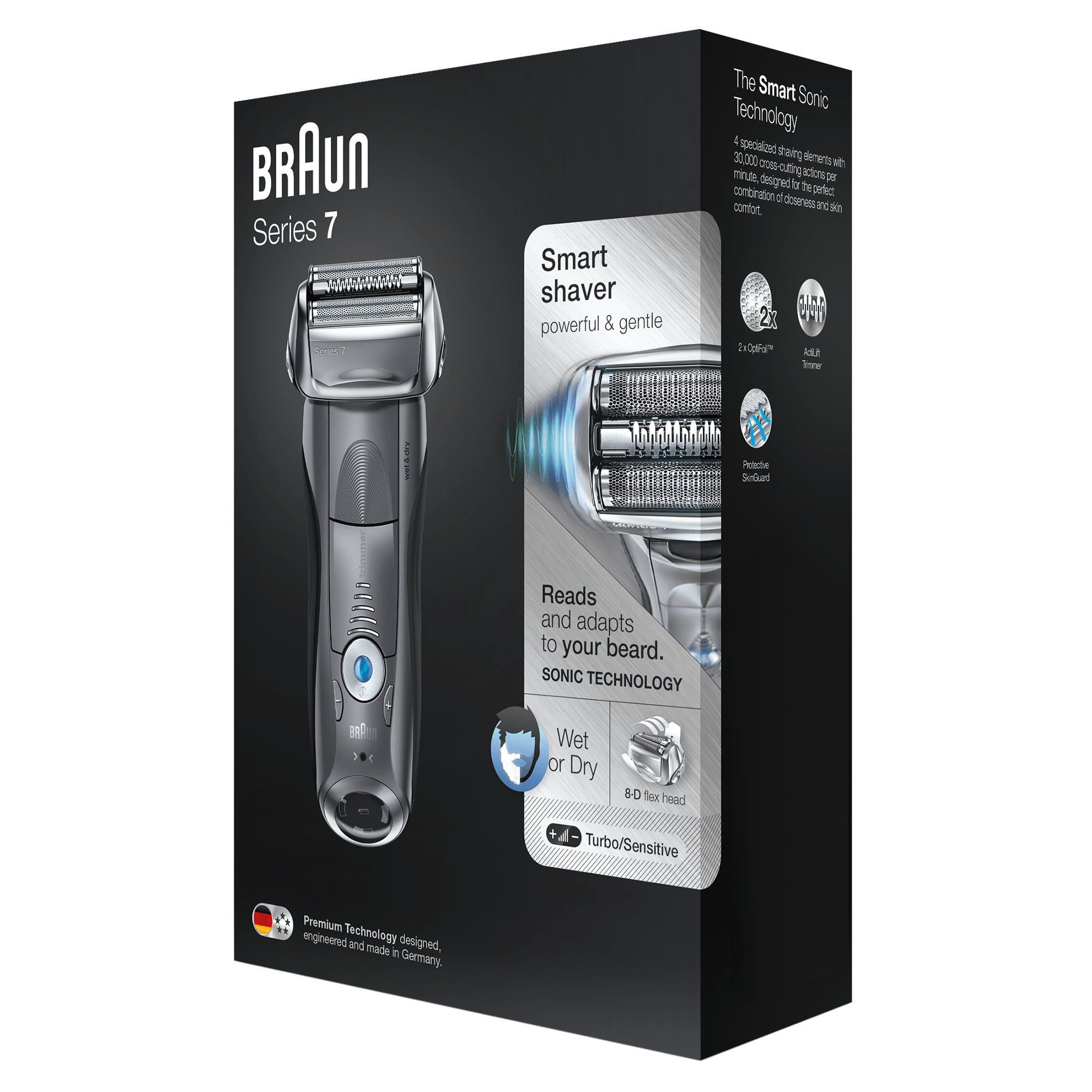 Braun Series 7 Electric Shaver for Men 7855s, with Travel Case – Grey – image 2