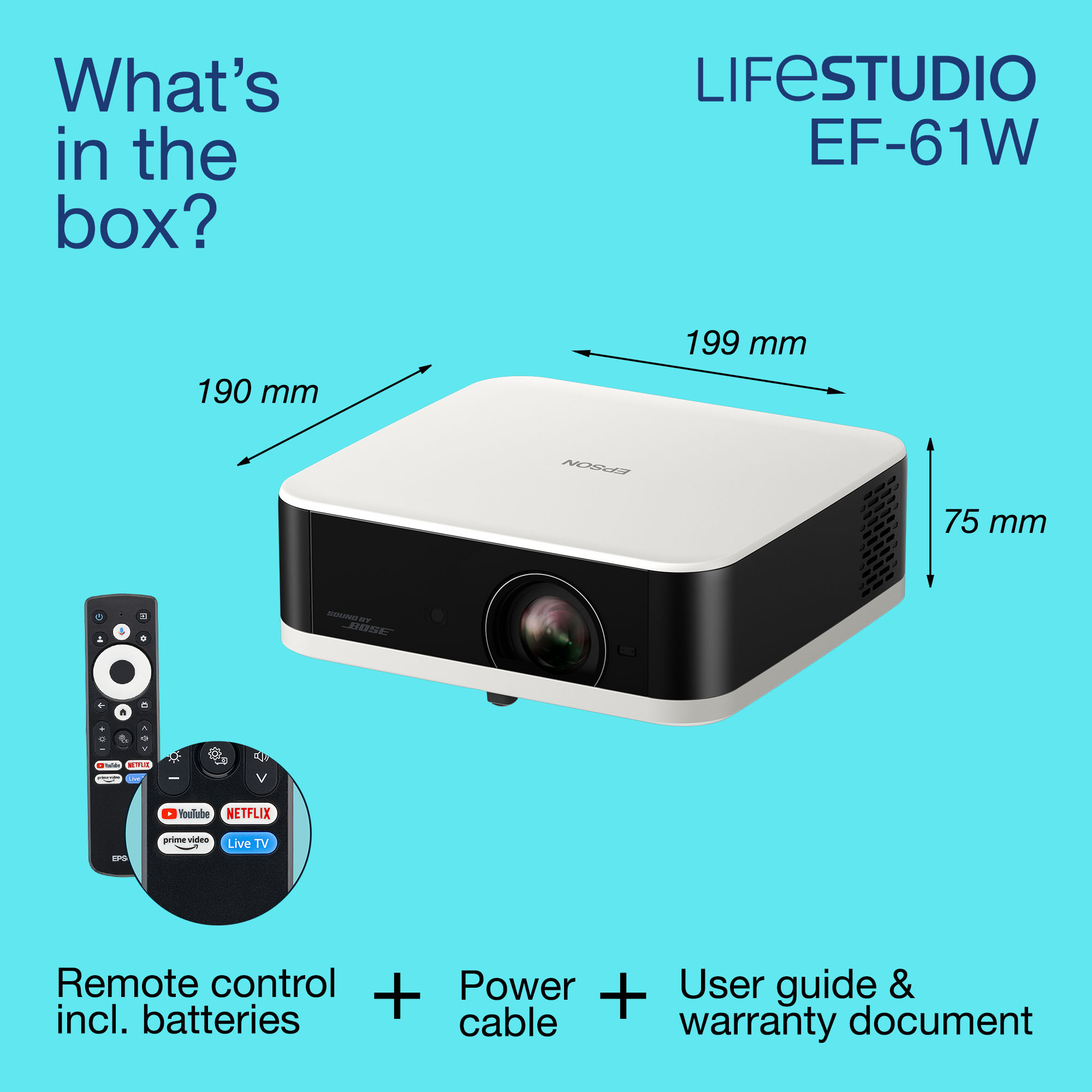 Epson Lifestudio Pop — EF-61W Diamond White – image 3