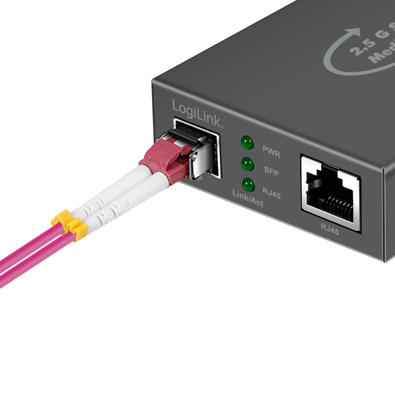 LogiLink NMC002 network media converter 2500 Mbit/s Black – image 5