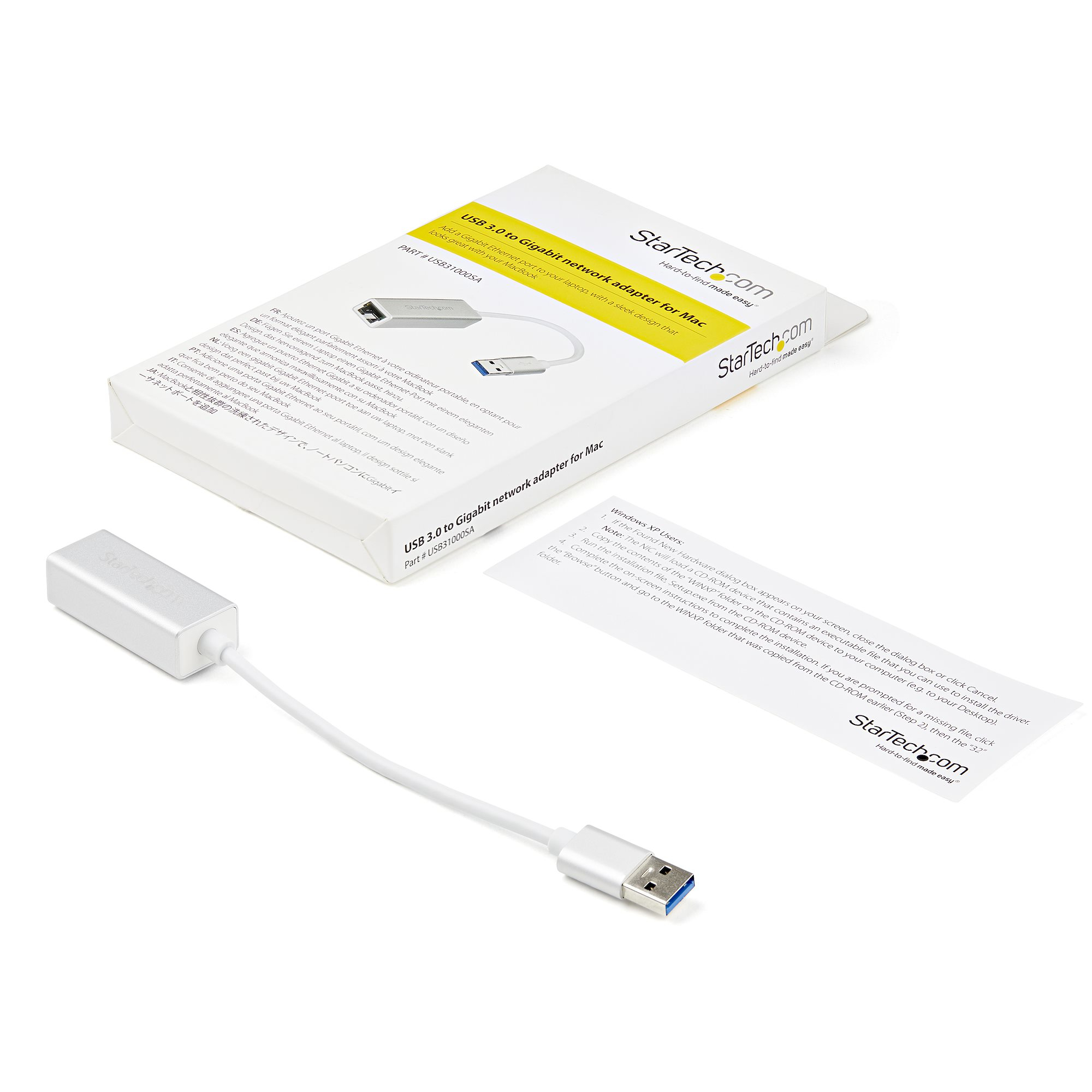 StarTech.com USB 3.0 to Gigabit Network Adapter, Silver, Sleek Aluminum Design for MacBook, Chromebook or Tablet, Native Driver Support – image 4