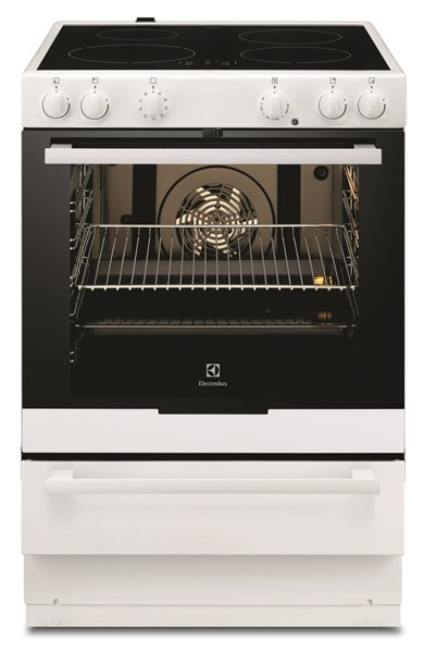 Electrolux EKI6051EKW Freestanding cooker Electric Zone induction hob Black, White – image 1