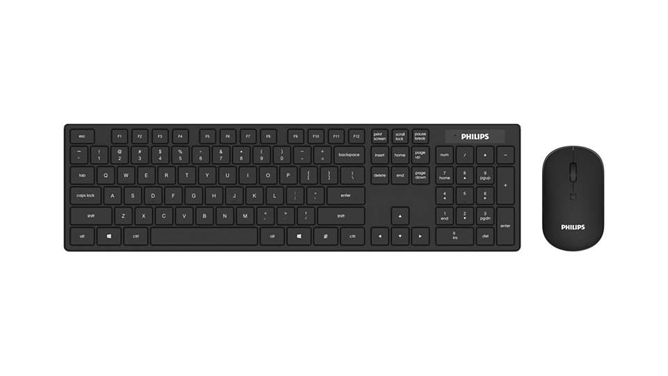 Philips SPT6103B/15 keyboard Mouse included Universal Bluetooth Black