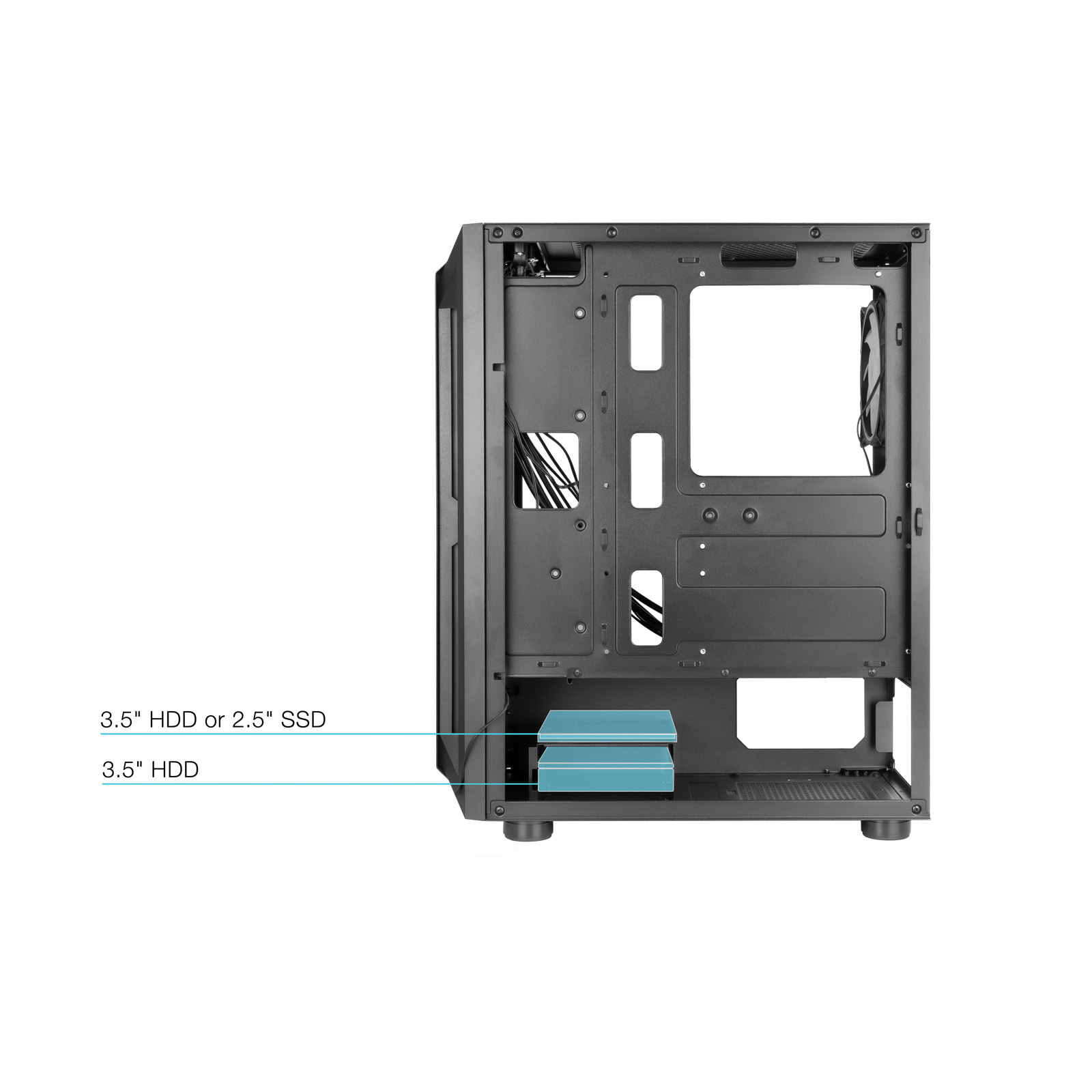 TooQ Ragnärok Gaming Semitower Case, Black image 7