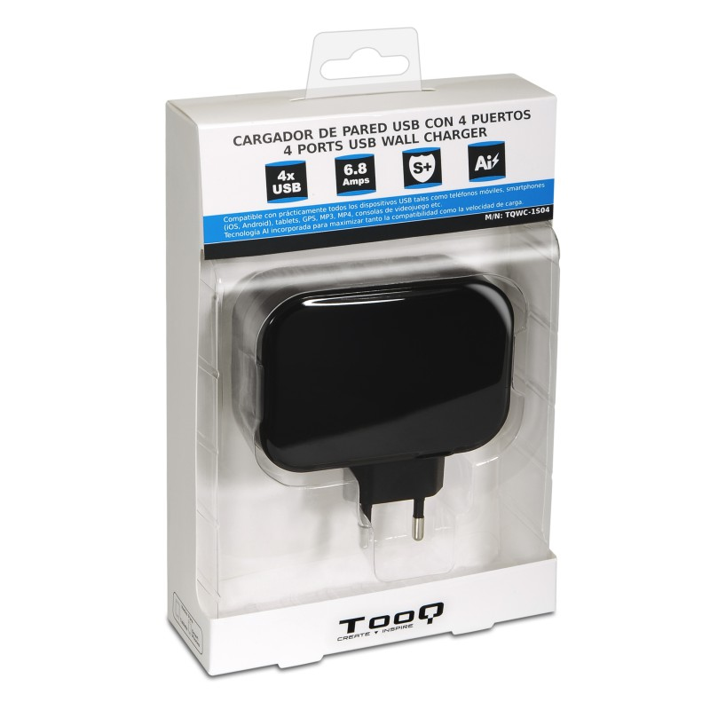 TooQ TQWC-1S04 mobile device charger Universal Black AC Indoor – image 3