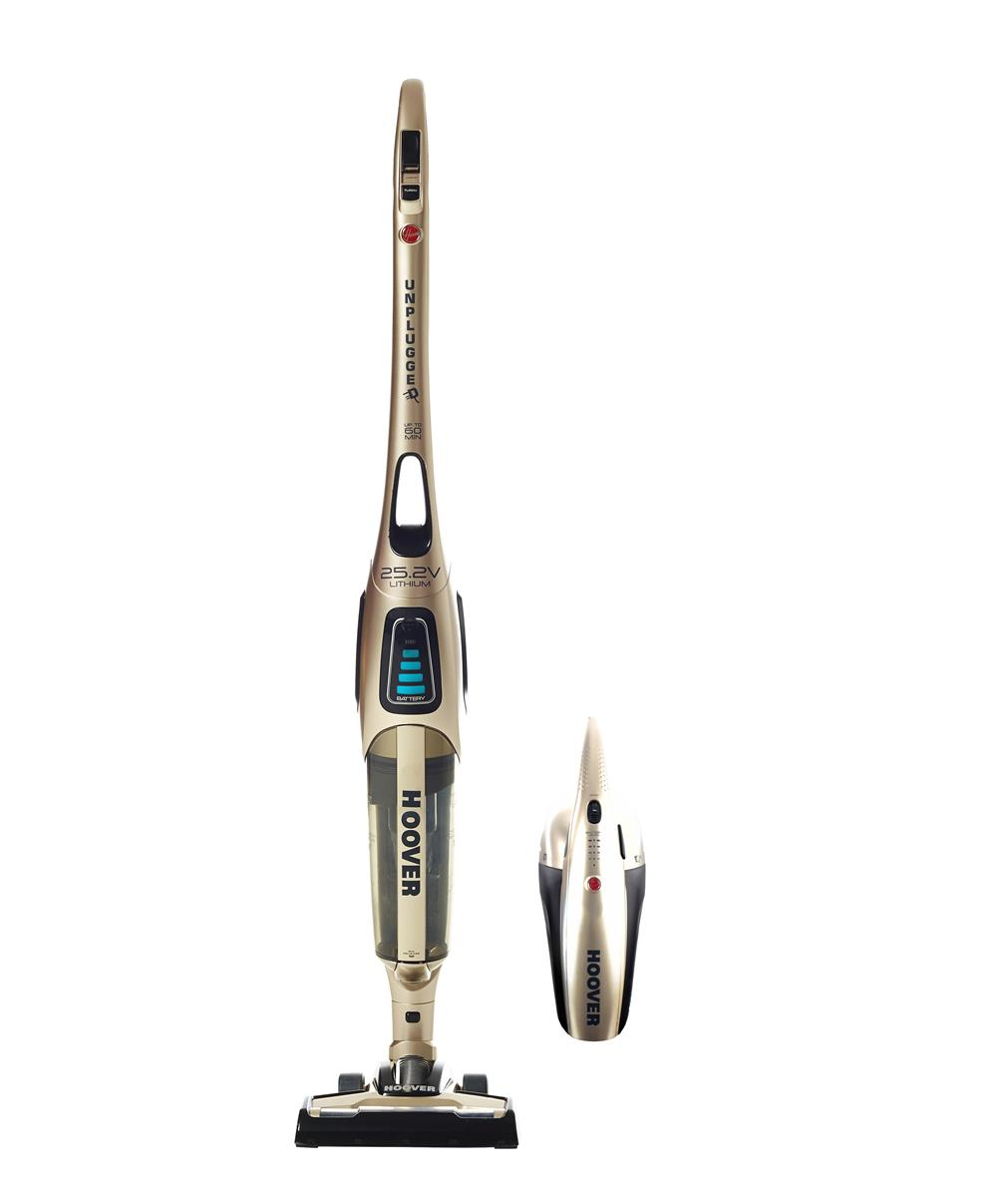 Hoover UNP252C001 stick vacuum/electric broom Bagless Black, Gold – image 1