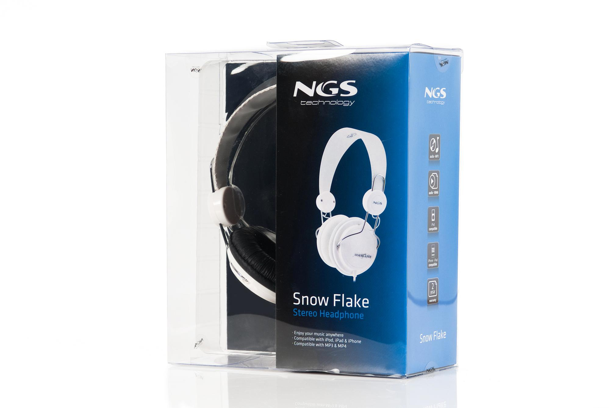 NGS Snowflake Headphones Wired Black, White – image 8
