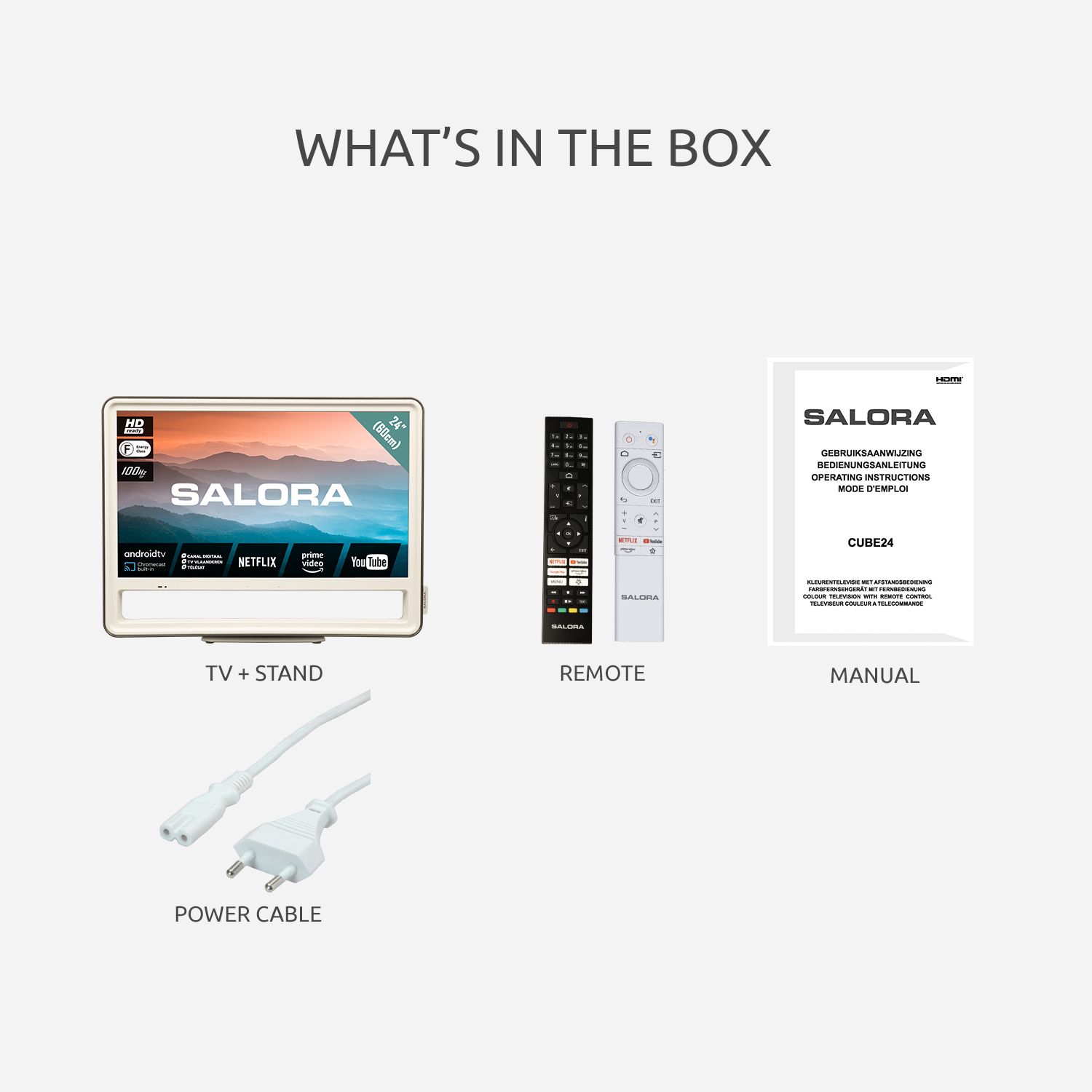 Salora CUBE24 TV 61 cm (24") HD Smart TV Wi-Fi Silver, White 220 cd/m² – image 9