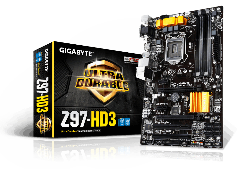 GIGABYTE GA-Z97-HD3 motherboard Intel® Z97 LGA 1150 (Socket H3) ATX – image 1
