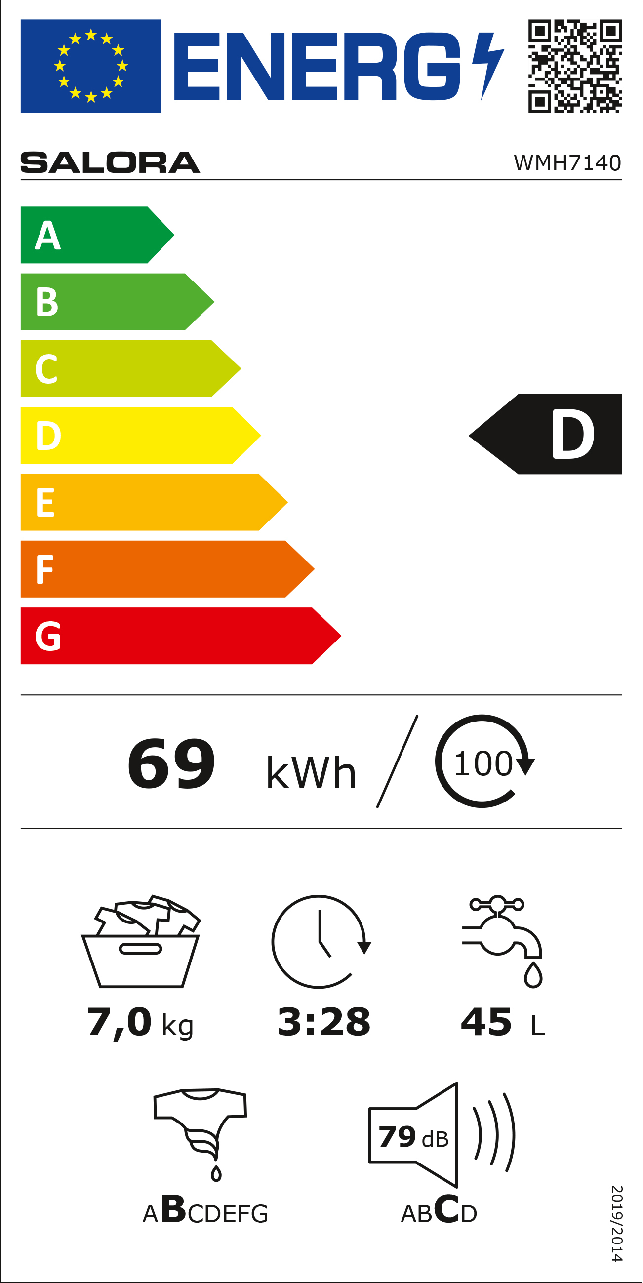 Salora WMH7140 washing machine Front-load – image 2