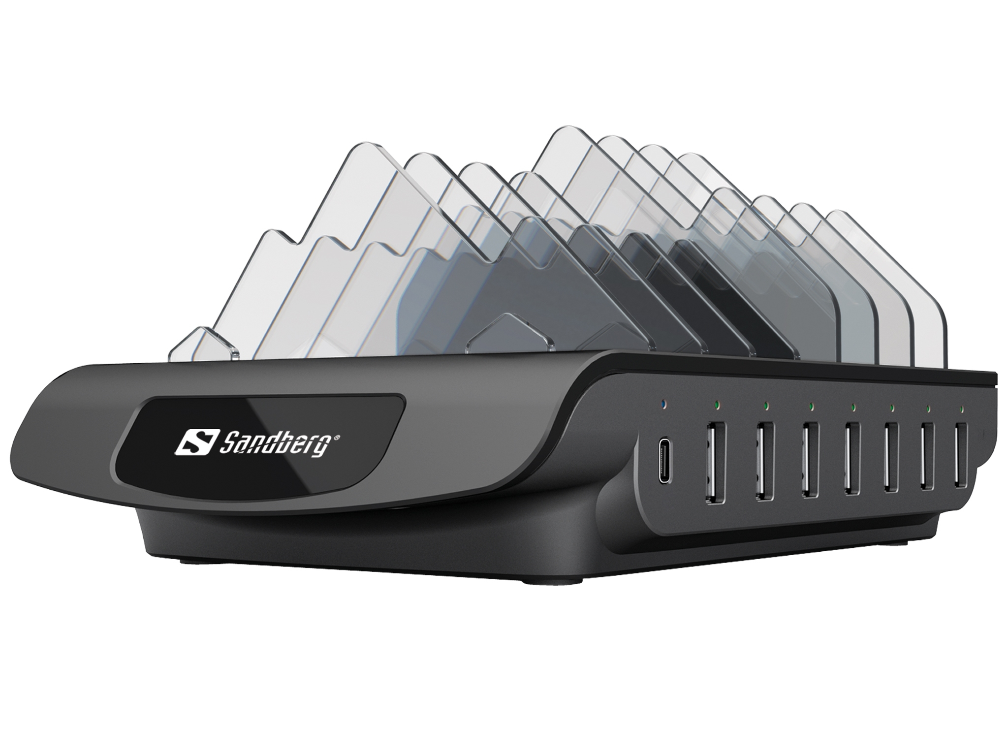 صورة محطة شحن Sandberg Multi USB قائمة بذاتها، أسود