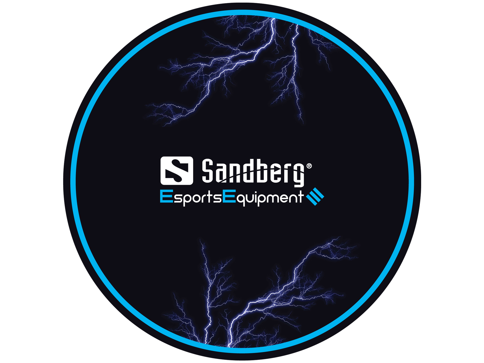Sandberg Gaming Sandalyesi Zemin Matı, Siyah/Mavi, Kumaş/Kauçuk