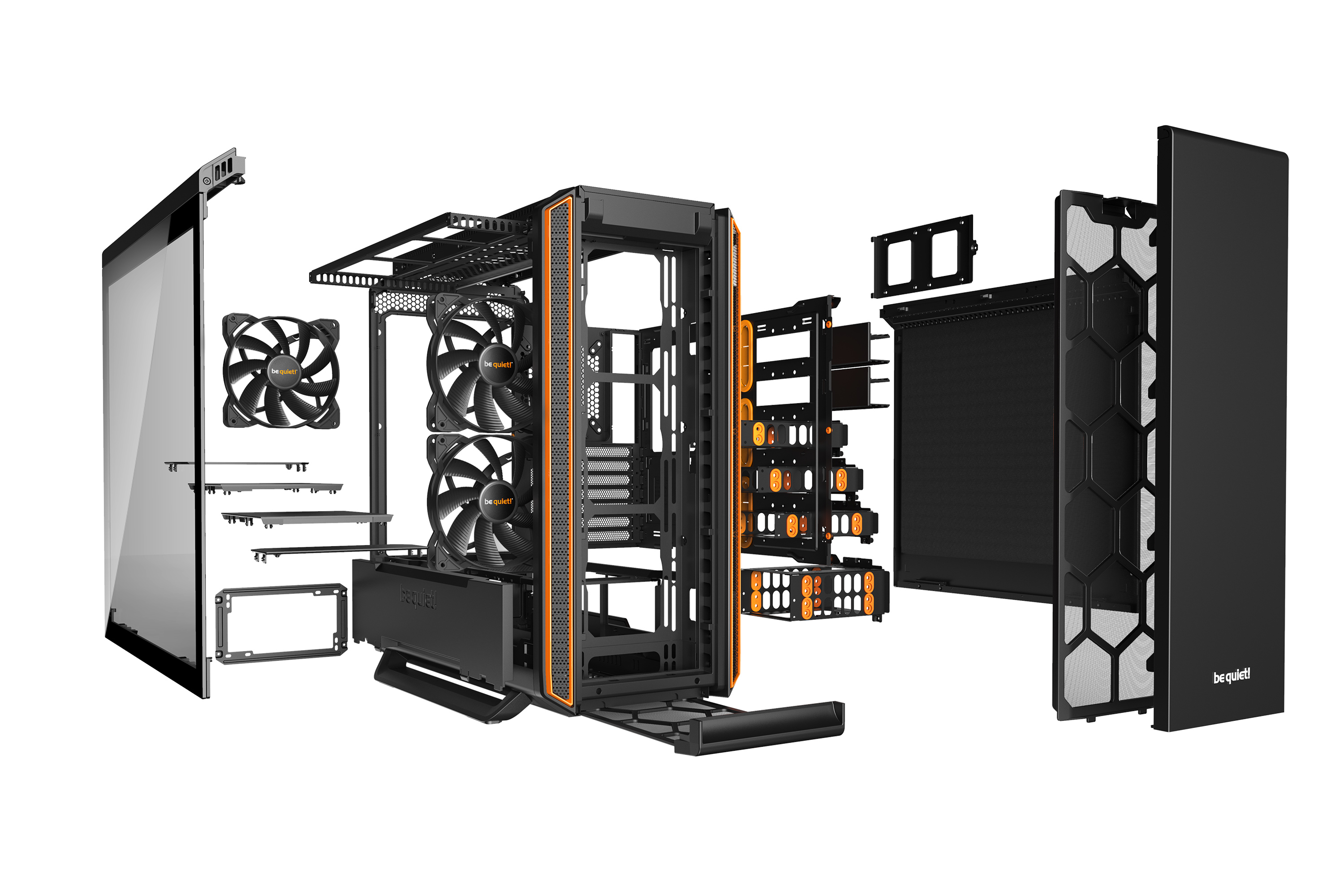 be quiet! Silent Base 801 Window Midi Tower Black, Orange image 4