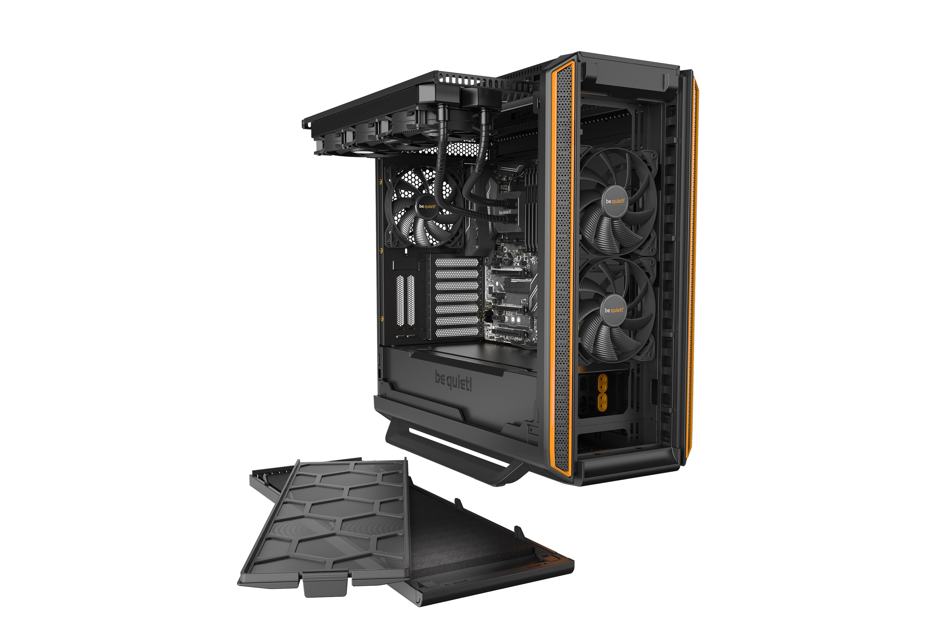 be quiet! Silent Base 801 Window Midi Tower Black, Orange image 7