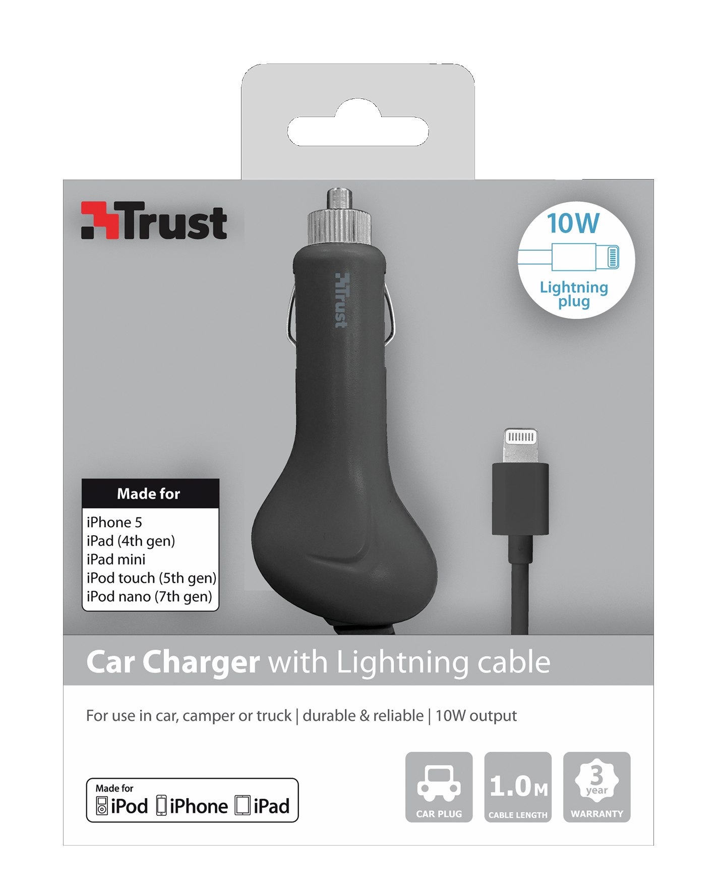 Trust Car Charger with Lightning cable – image 4