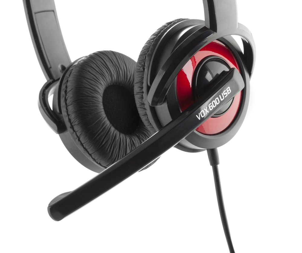 NGS Vox600USB Headset Wired Head-band Gaming Black, Red – image 5