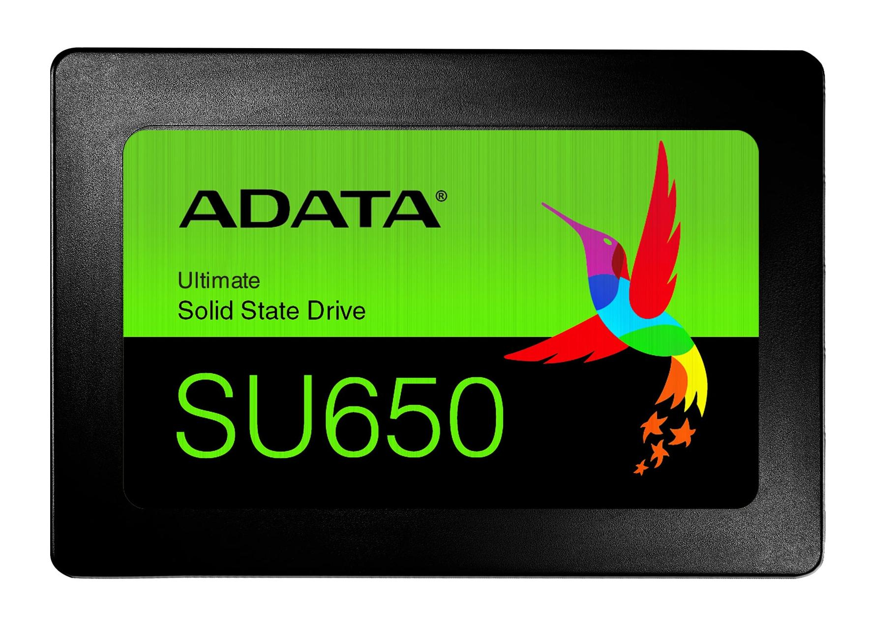 ADATA SU650. SSD capacity: 120 GB, SSD form factor: 2.5", Read speed: 520 MB/s, Write speed: 450 MB/s, Data transfer rate: