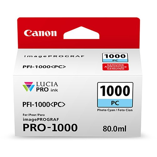 Tinta Canon PFI-1000 PC - Cian Fotográfico - 80ml - 0550C003AA