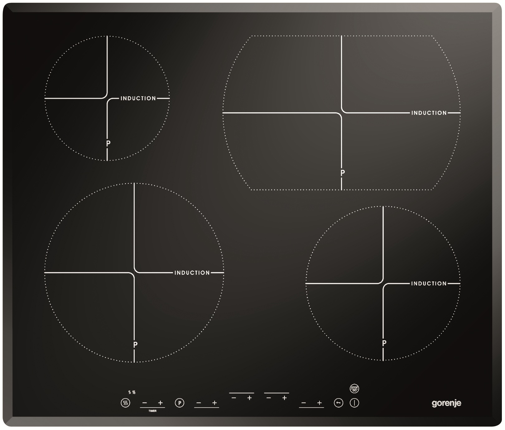 Gorenje IT642AC hob Black Built-in Zone induction hob 4 zone(s)