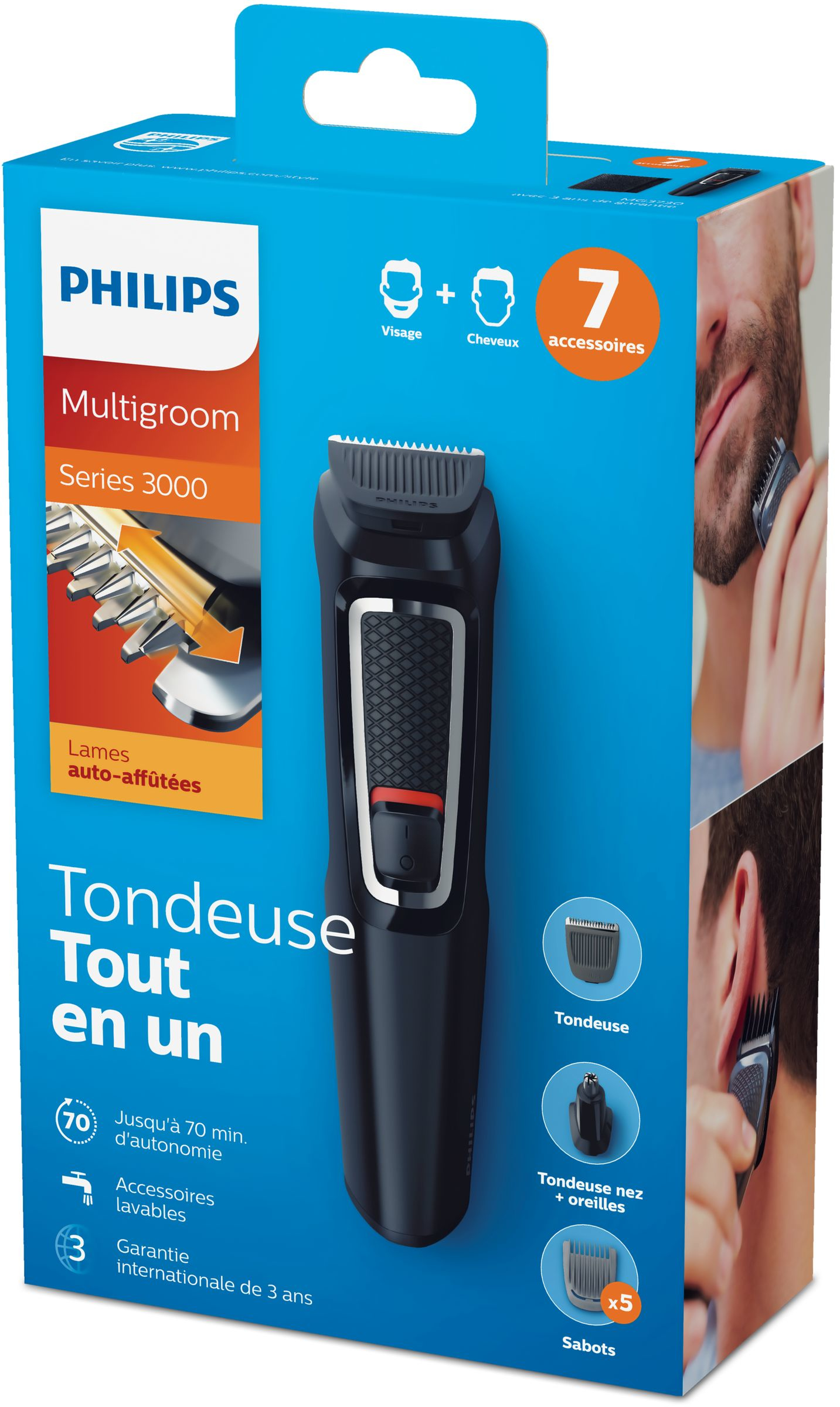 Philips MULTIGROOM Series 3000 MG3730/14 hair trimmers/clipper Black Nickel-Metal Hydride (NiMH) – image 2