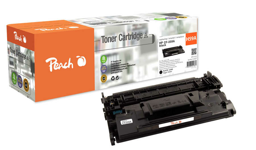 Peach PT1112 toner cartridge 1 pc(s) Compatible Black