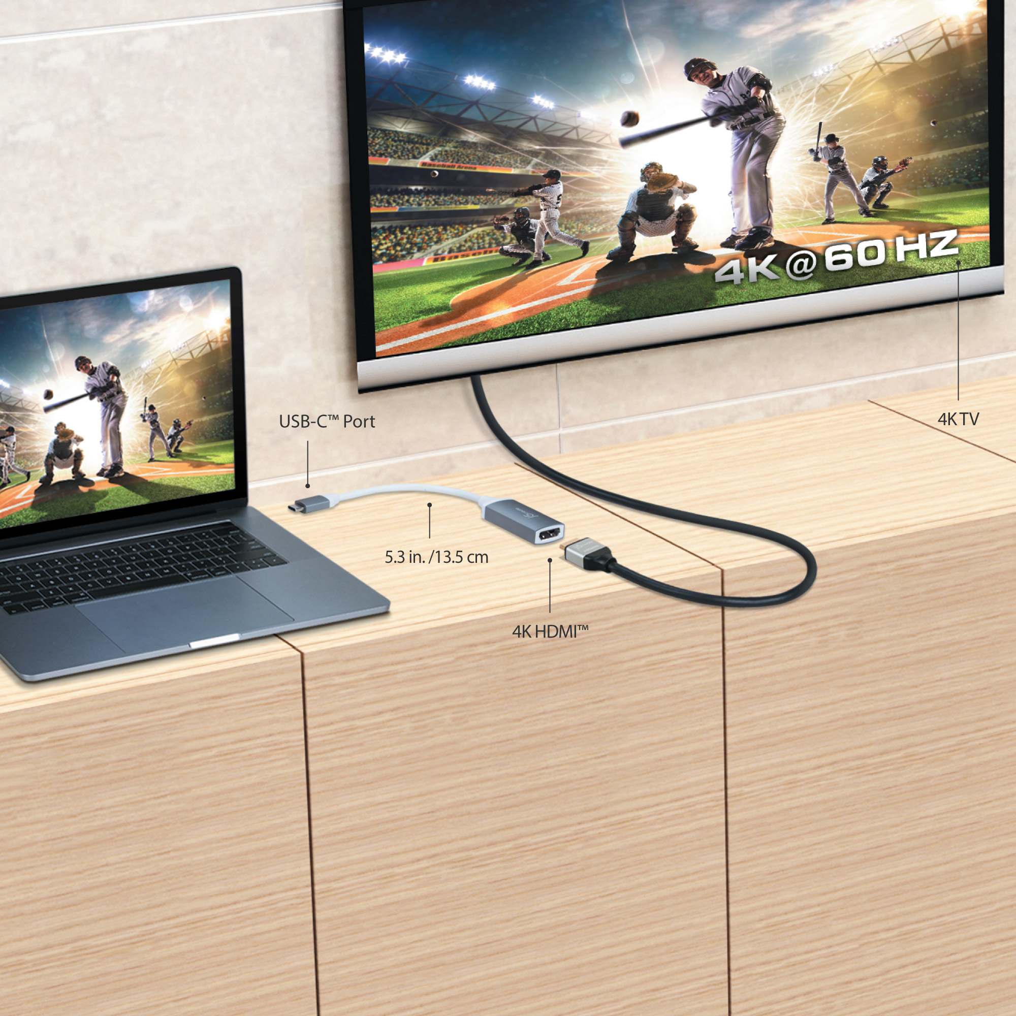 j5create JCA153G-N USB-C® till 4K HDMI™-adapter