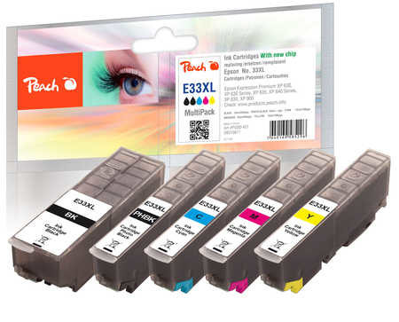 Peach 0F319671 PagePack 5 pz Nero, Ciano, Magenta, Giallo