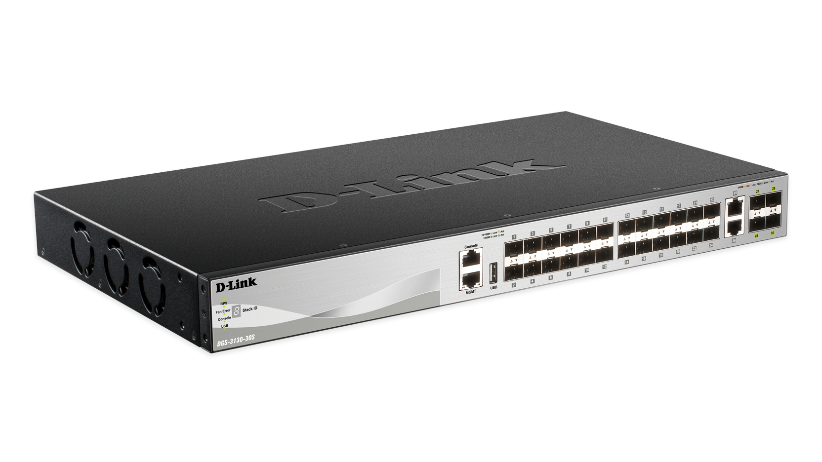 D-Link DGS-3130-30S network switch Managed L3 Black, Grey