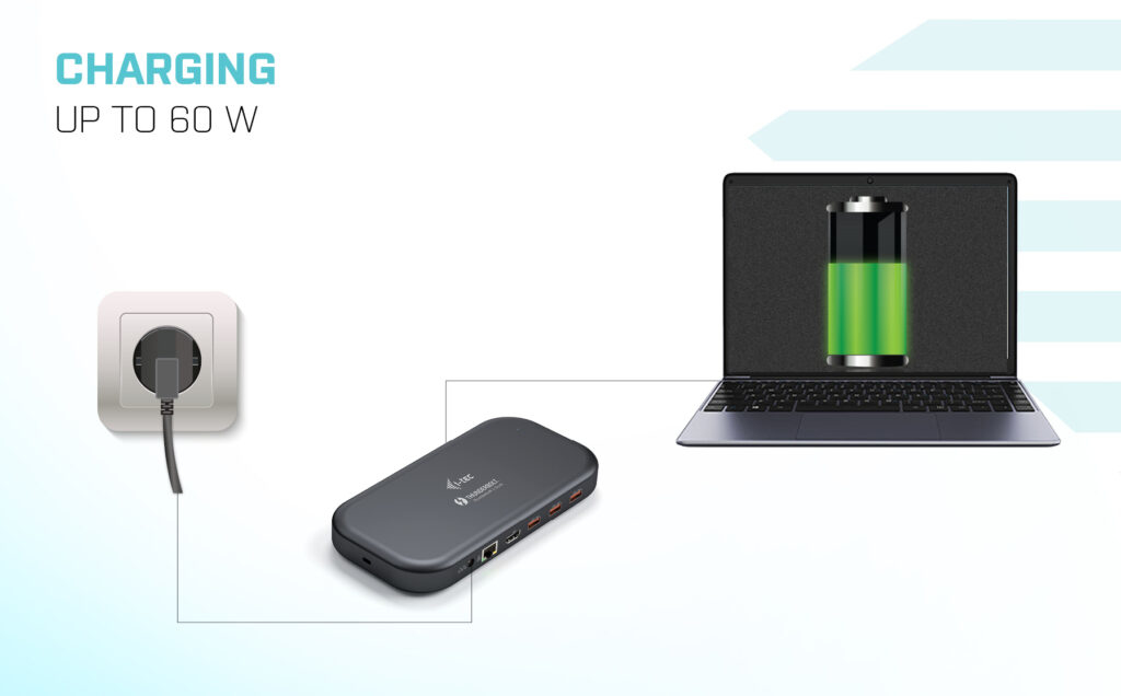i-tec Thunderbolt 3/USB-C Dual 4K Docking Station + USB-C to DisplayPort Cable (1,5 m) + Power Delivery – image 9