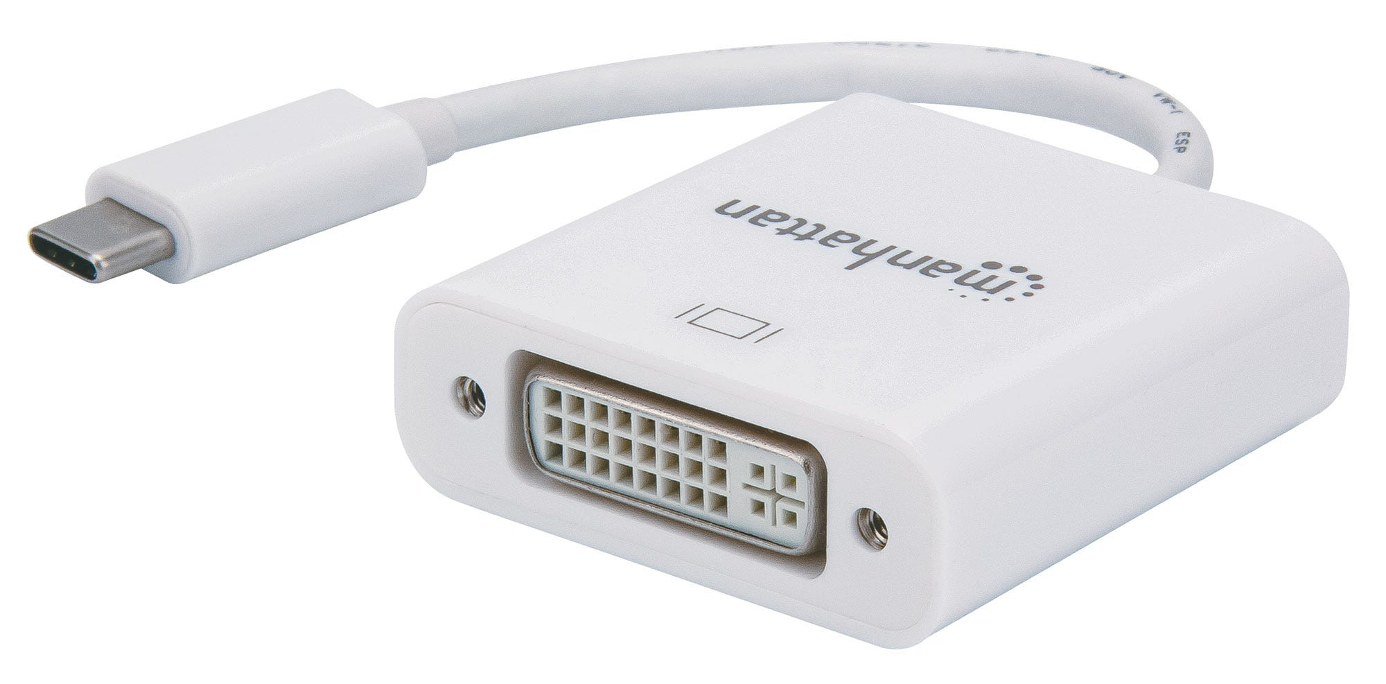 Manhattan USB-C to DVI-D Converter Cable, 4K@30Hz, White