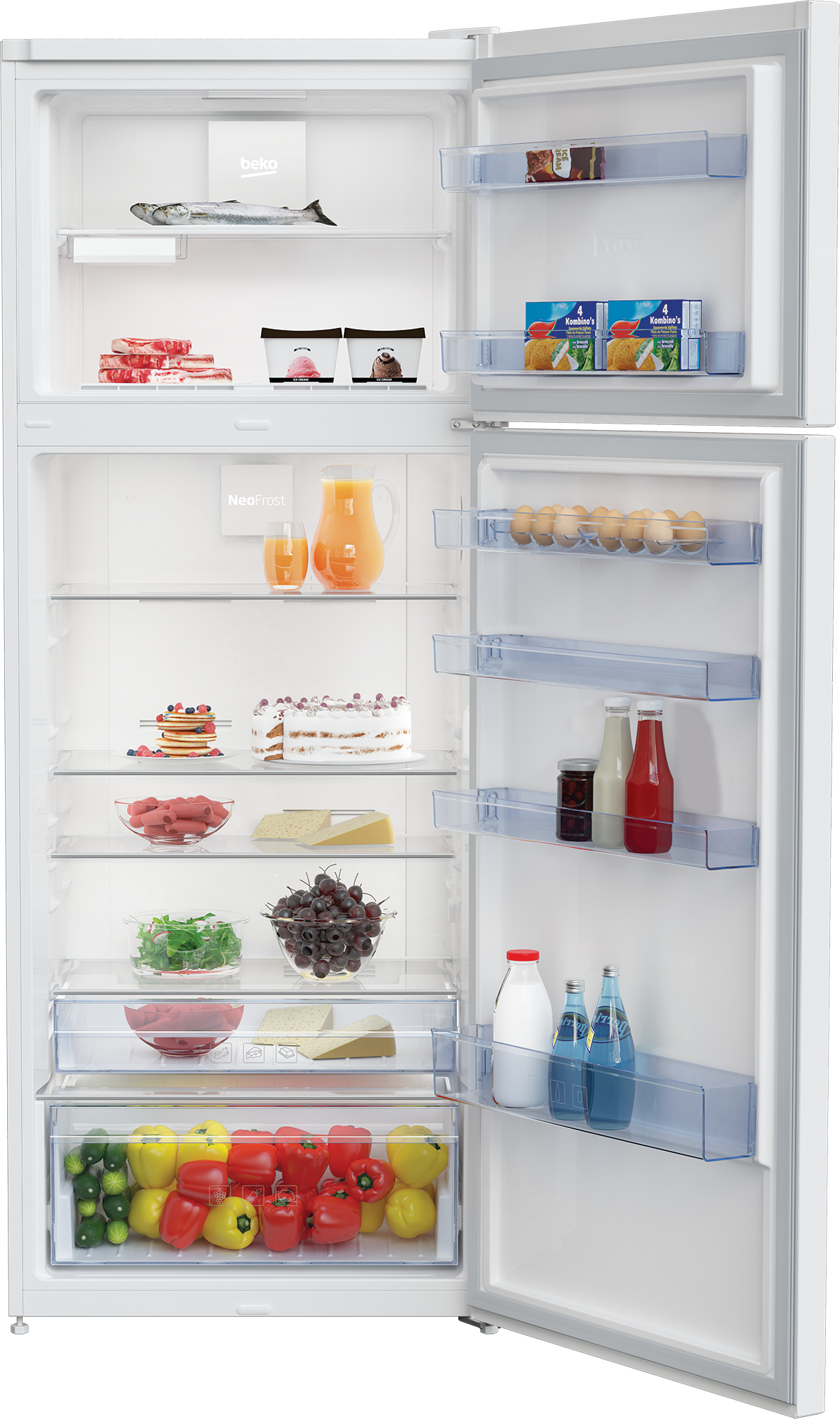 Beko RDNE455K30WN fridge-freezer Freestanding – image 2
