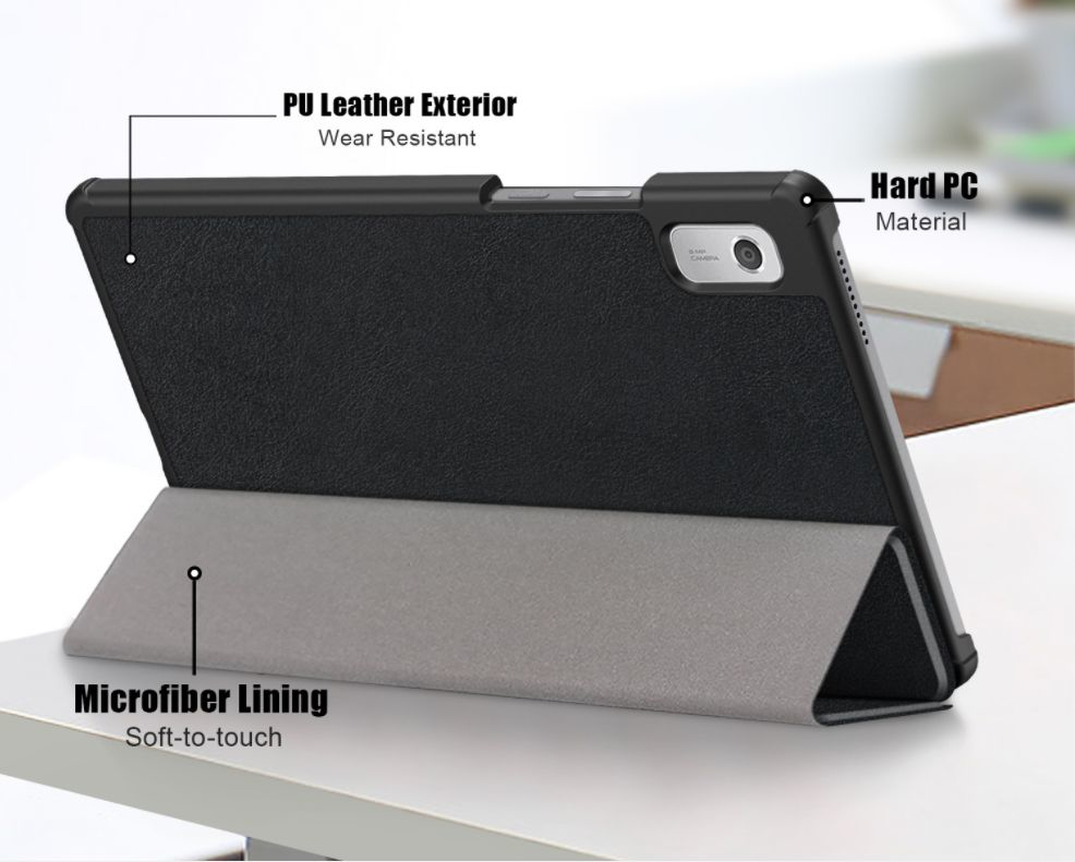 eSTUFF HOUSTON Folio Case for Lenovo Tab M9 2023 10 (TB-310FU) - Black – image 4