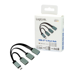 LogiLink UA0315 interface hub USB 3.2 Gen 1 (3.1 Gen 1) Type-C 5000 Mbit/s Black, Grey – image 8