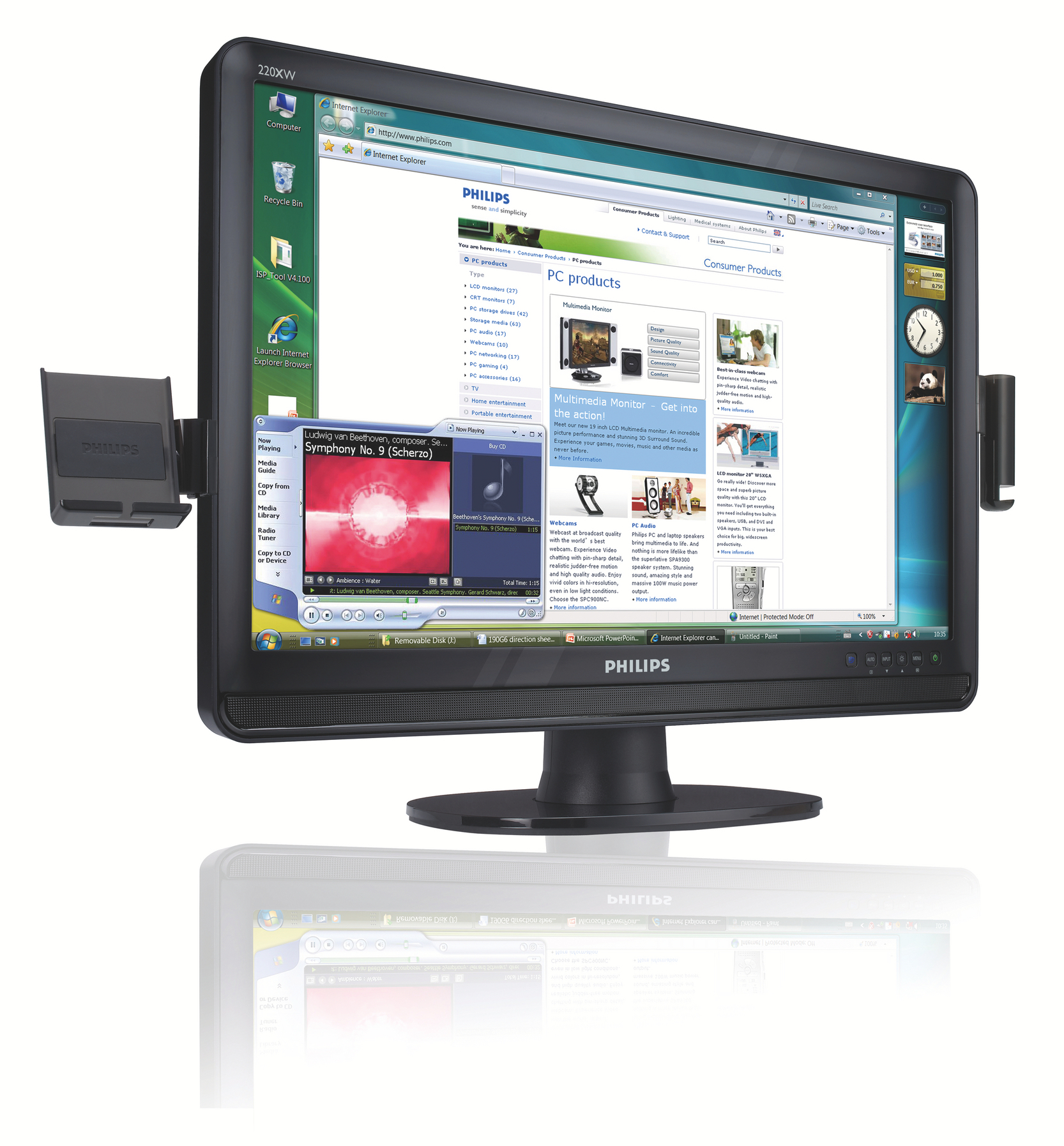 Philips K/Pack LCD 22" wide 220XW8FB + Webcam SPC 210NC