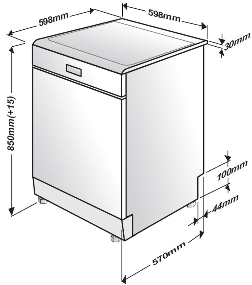 Beko DFN15420W dishwasher Freestanding 14 place settings – image 3