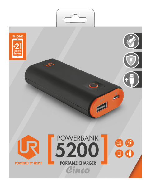 Trust Cinco 5200 mAh Black, Orange – image 5