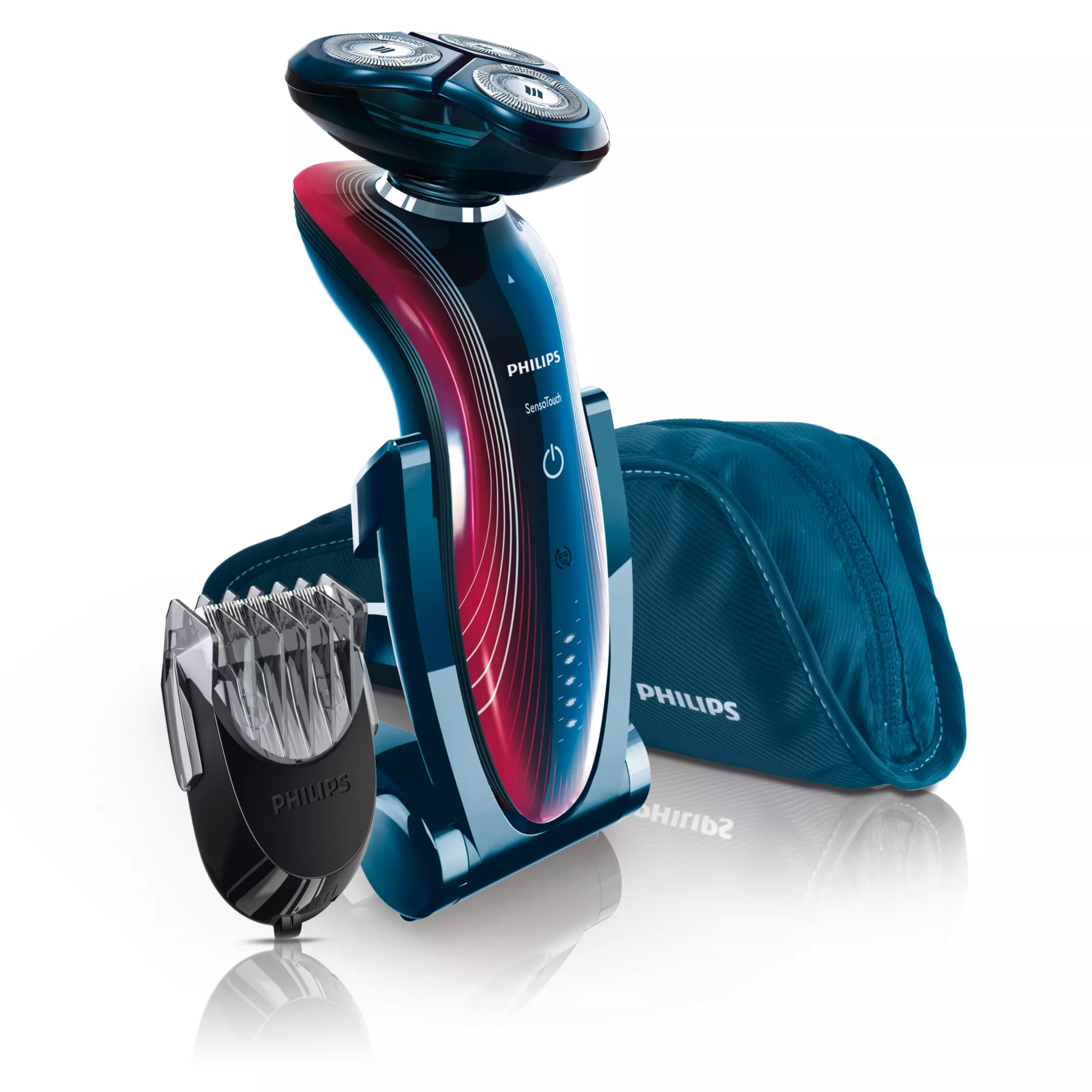 Philips SHAVER Series 7000 SensoTouch RQ1175/16R1 men's shaver Rotation shaver Trimmer Blue, Red