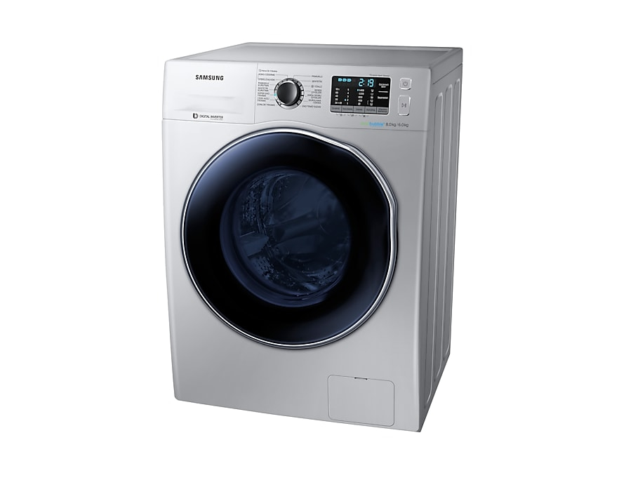 Samsung WD80J5B10AS/AH washer dryer Freestanding Front-load Silver – image 2
