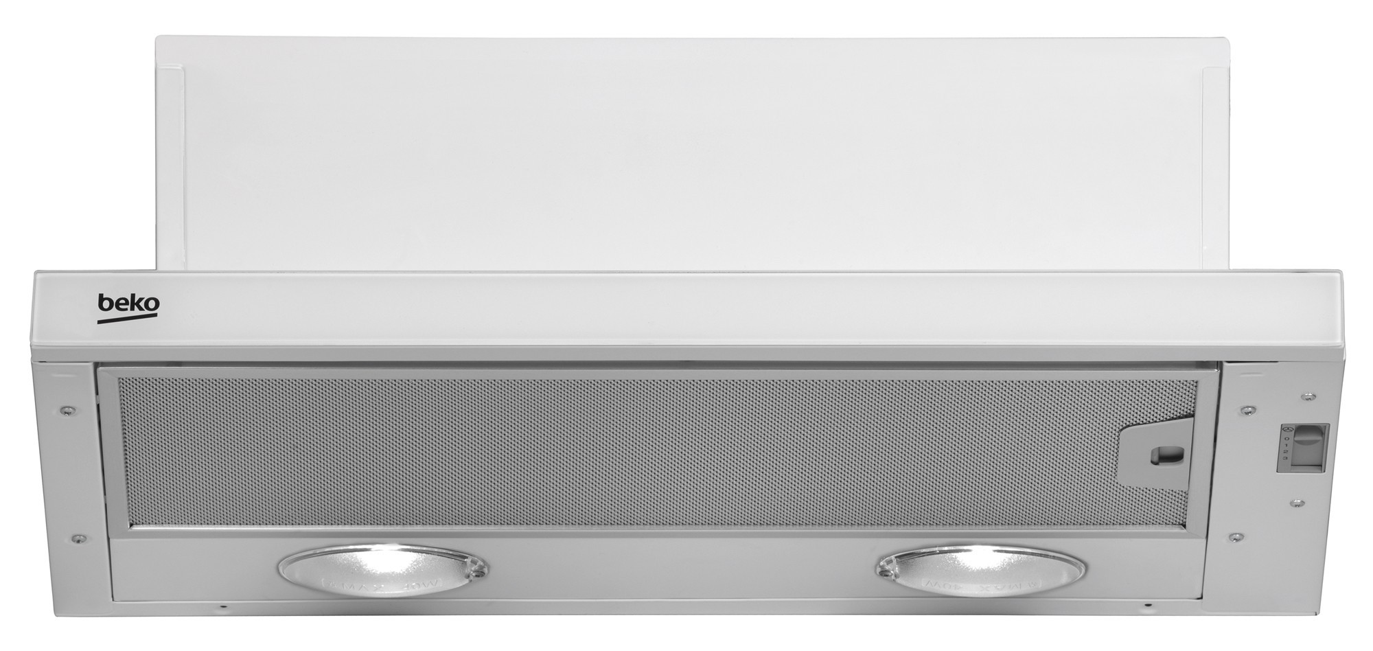 Beko CTB6250W cooker hood Semi built-in (pull out) White 420 m³/h