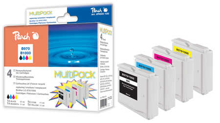 Peach PI500-120 ink cartridge 4 pc(s) High (XL) Yield Black, Cyan, Yellow, Magenta